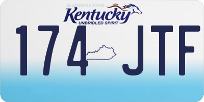 KY license plate 174JTF