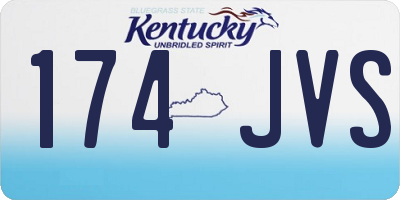 KY license plate 174JVS