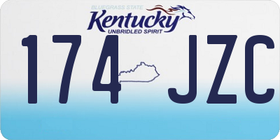KY license plate 174JZC