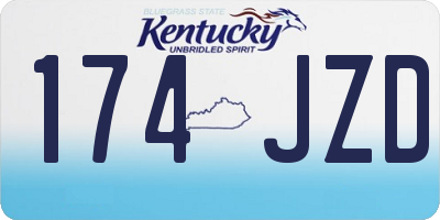 KY license plate 174JZD