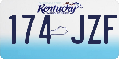 KY license plate 174JZF