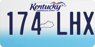 KY license plate 174LHX