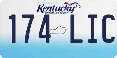 KY license plate 174LIC
