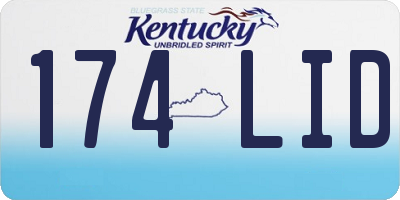 KY license plate 174LID