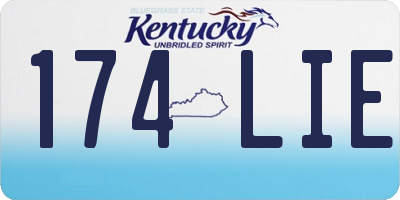 KY license plate 174LIE