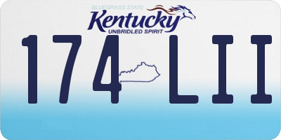 KY license plate 174LII