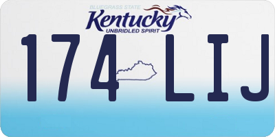 KY license plate 174LIJ