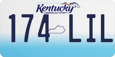 KY license plate 174LIL