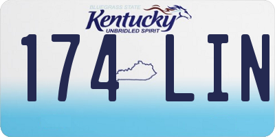 KY license plate 174LIN