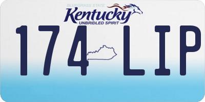 KY license plate 174LIP