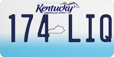 KY license plate 174LIQ