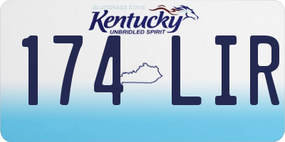 KY license plate 174LIR