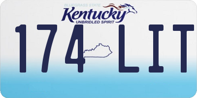 KY license plate 174LIT