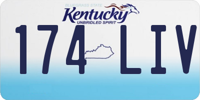 KY license plate 174LIV