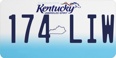 KY license plate 174LIW