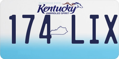 KY license plate 174LIX