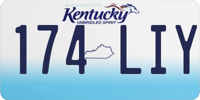 KY license plate 174LIY