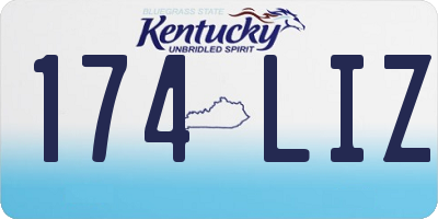 KY license plate 174LIZ