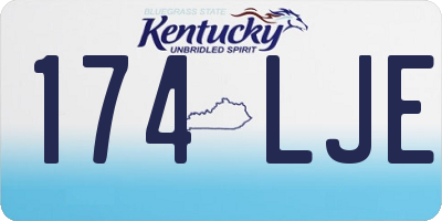 KY license plate 174LJE