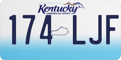 KY license plate 174LJF