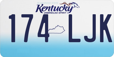 KY license plate 174LJK