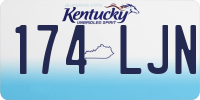 KY license plate 174LJN