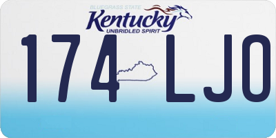 KY license plate 174LJO