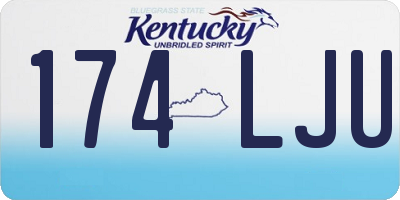 KY license plate 174LJU