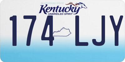KY license plate 174LJY