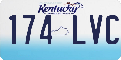 KY license plate 174LVC