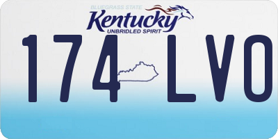 KY license plate 174LVO