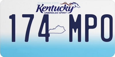 KY license plate 174MPO
