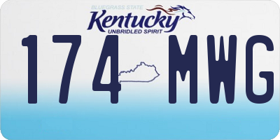 KY license plate 174MWG
