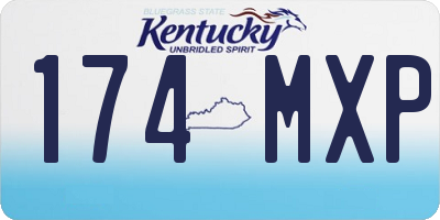 KY license plate 174MXP
