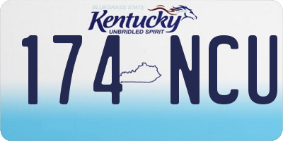 KY license plate 174NCU