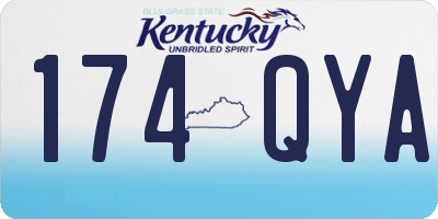 KY license plate 174QYA