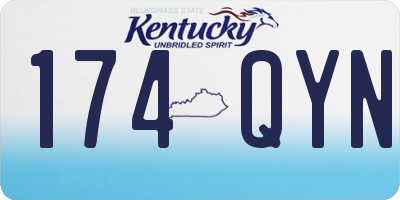 KY license plate 174QYN