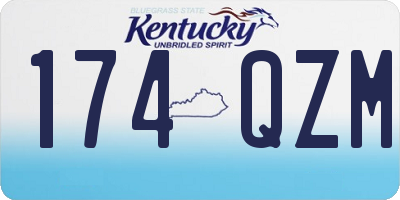 KY license plate 174QZM