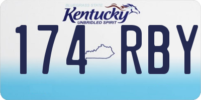 KY license plate 174RBY