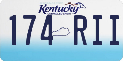 KY license plate 174RII