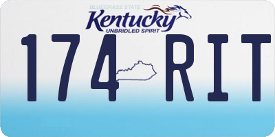 KY license plate 174RIT