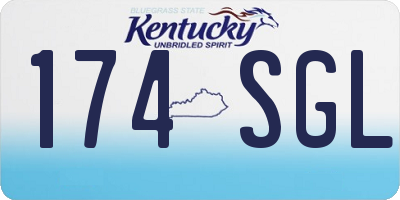 KY license plate 174SGL