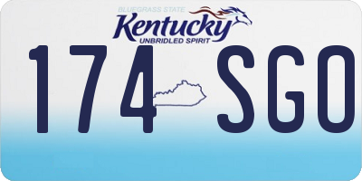 KY license plate 174SGO
