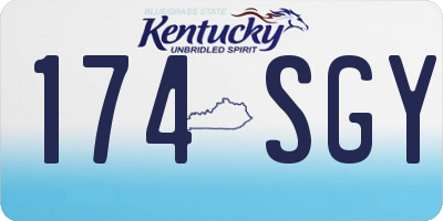 KY license plate 174SGY