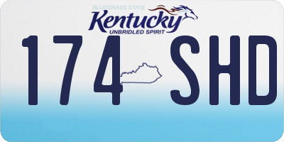 KY license plate 174SHD
