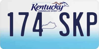 KY license plate 174SKP