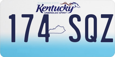 KY license plate 174SQZ