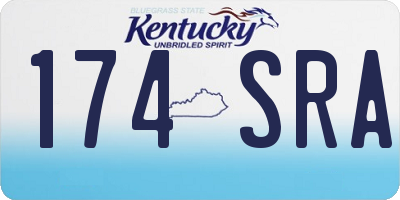 KY license plate 174SRA