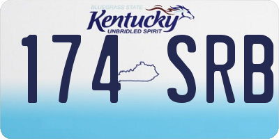 KY license plate 174SRB