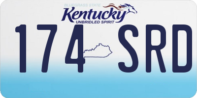 KY license plate 174SRD